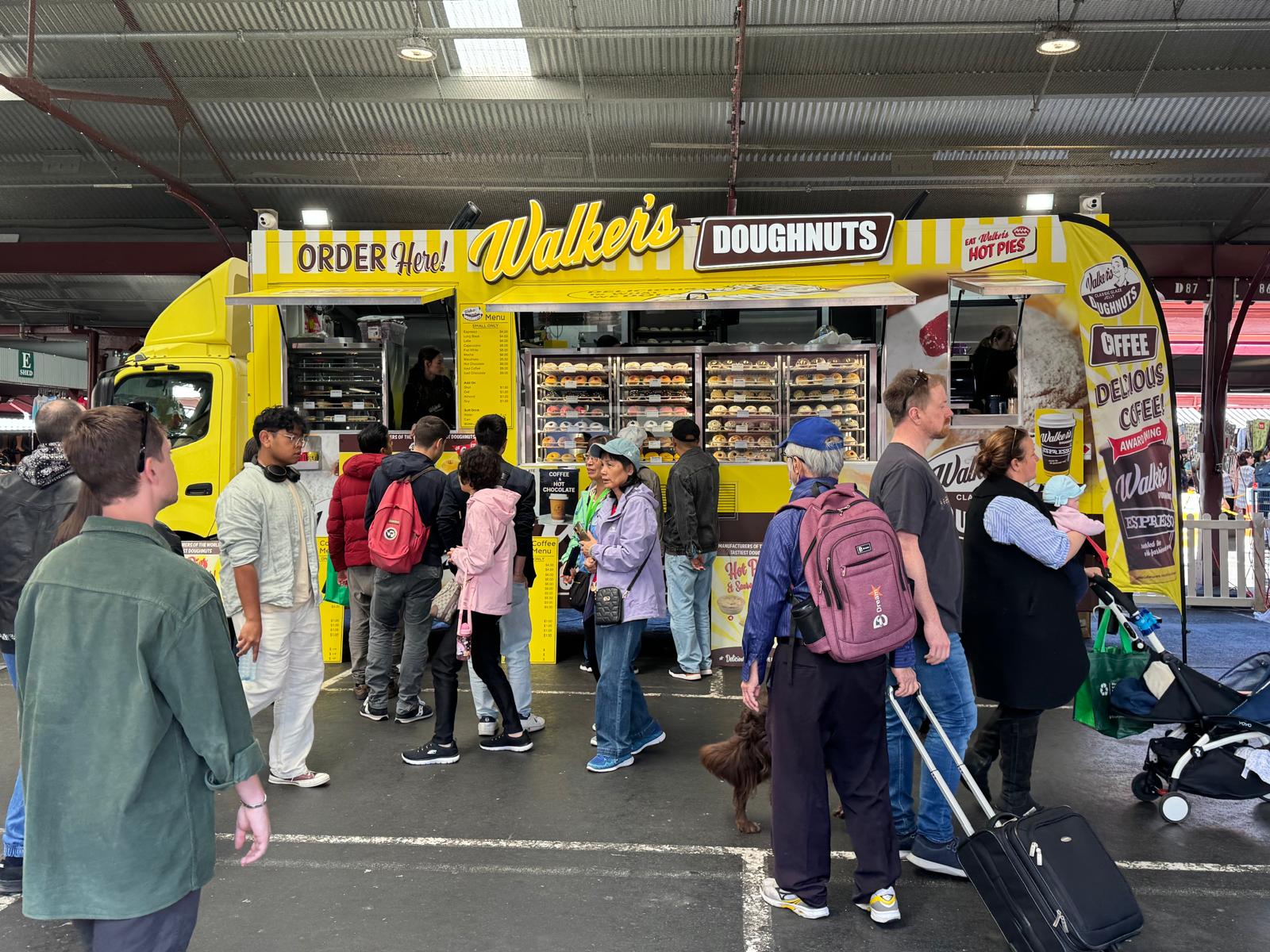 Walker's Doughnuts food truck serving Coffee at a Melbourne festival
